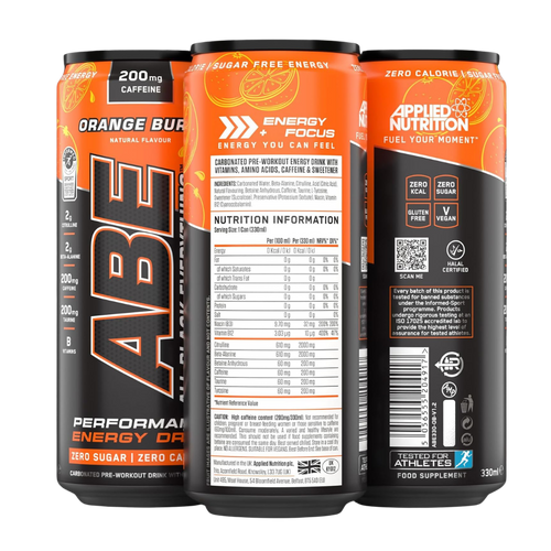 ABE Orange Burst Energy Drink – 12 Pack