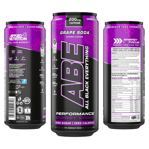 ABE Grape Soda Energy Drink – 12 Pack