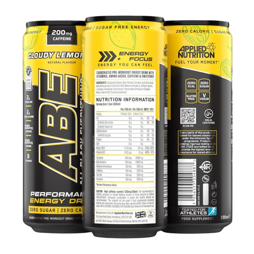 ABE Cloudy Lemonade Energy Drink – 12 Pack