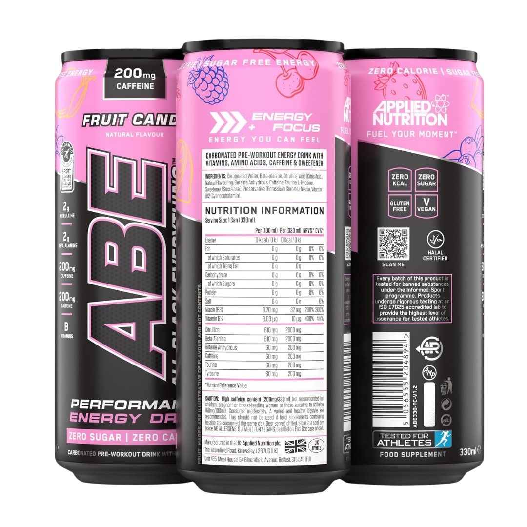 ABE Fruit Candy Energy Drink – 12 Pack
